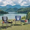 Heavy Duty Oversized Camping Chair 500LB Padded Back Arm Cup Holder Cooler Bag Foldable Beach Outdoor Fishing Garden, Custom