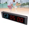 Gym Timer Gym Timer Clock 6 Digits Digital Display Workout Interval Timer Countdown Up Stopwatch for Home Fitness 12/24 Hours