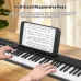88-Key Foldable Electronic Piano Portable Electric Keyboard MIDI USB BT Connectivity Rechargeable with Music Stand/Piano Bag/Sus