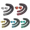 Road Bike Bar Tape Super Sticky Kush Star Fade Bar Tape EVA/PU Bike Anti-Skid Shock Absorber Wrap Tape With 1 pair Bar Plugs