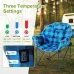 Heated Oversized Camping Chair,3-Level Heat Back&Seat,Portable Foldable Heavy-Duty Moon Chair for Lawn Patio Picnic,Custom