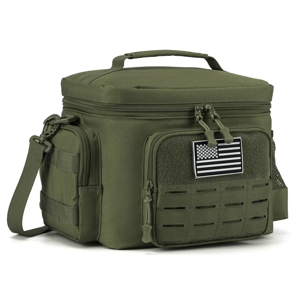 Tactical Lunch Box for Men Outdoor Heavy Duty Lunch Bag Work Leakproof Insulated Durable Thermal Cooler Bag Meal Camping Picnic