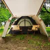 Waterproof Family Camping Tent 3 Person Light Weight Double Layer 1 Bedroom One Living Room Outdoor Tent