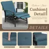 Adjustable Metal Outdoor Lounge Chair Recliner with Removable Cushions for Patio Garden, Custom