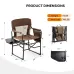 Heavy Duty Folding Chair with Side Table & Carry Bag, Portable Outdoor Camp Chair for Beach Fishing Picnic Lawn, Custom