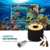 1200TVL Underwater Fishing Camera 12 LEDs Night Vision Waterproof Fish Shape Boat Ice Fishing Camera with 15m/30m/50m Cable
