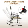 Zero Gravity Rocker Folding Lounge Chair w/ Cupholder & Pillow Ergonomic Lawn Patio Rest , Custom