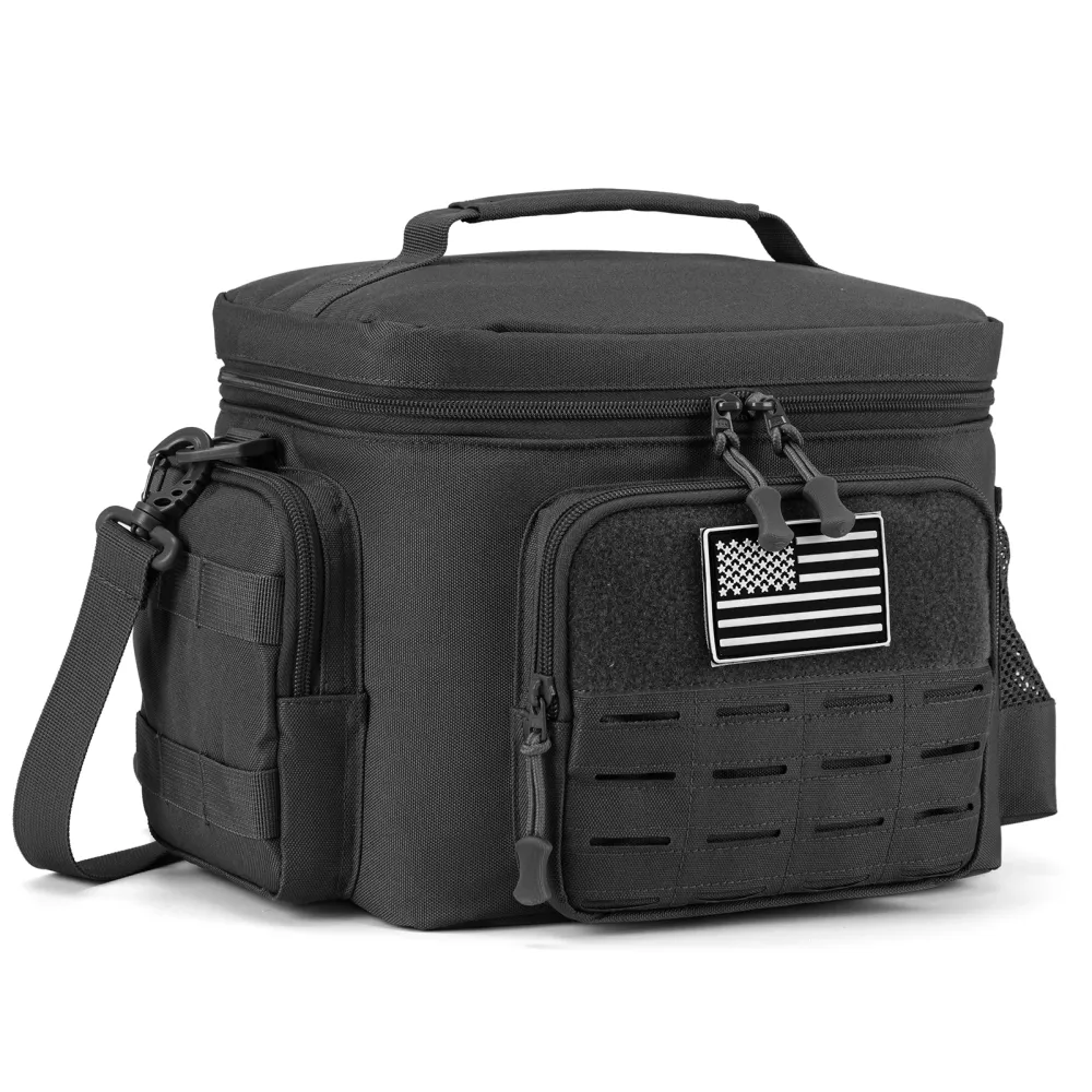 Outdoor Tactical Thermal Cooler Bag Heavy Duty Lunch Box Work Leakproof Insulated Durable Lunch Bag for Men Meal Camping Picnic