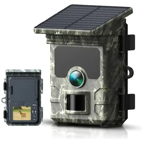 30MP 2K Solar Panel Hunting Camera Infrared Night Vision Monitoring Wildlife Trap Trail Camera Video Photo Recorder Cam