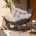 Oversized Papasan Rocking Chair with Thick Cushion for Balcony Living Room Patio Outdoor Indoor, Custom
