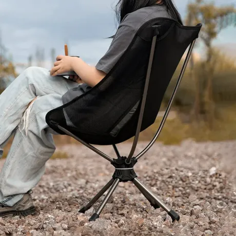 Camping Lightweight Chair Swivel Chair Rotating Chair Portable Folding Chair Picnic Travel Fishing Hiking Chair