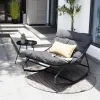 Metal Rocker Chair with Thick Cushion Comfy Modern Indoor Outdoor Living Room Porch Backyard, Custom