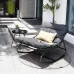 Metal Rocker Chair with Thick Cushion Comfy Modern Indoor Outdoor Living Room Porch Backyard, Custom
