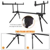 Adjustable Retractable Carp Fishing Rod Stand Holder Fishing Pole Pod Stand with 3 Fishing Bite Alarms 3 Fishing Bait Swinger