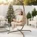 Hanging Egg Chair Stand Indoor Outdoor Rattan Swing Hammock Cushion 350lbs Patio Lawn Balcony Bedroom, Custom