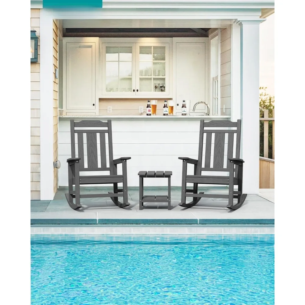 Oversized Outdoor Rocking Chair Weather Resistant Patio Porch Rocker 350lb Custom