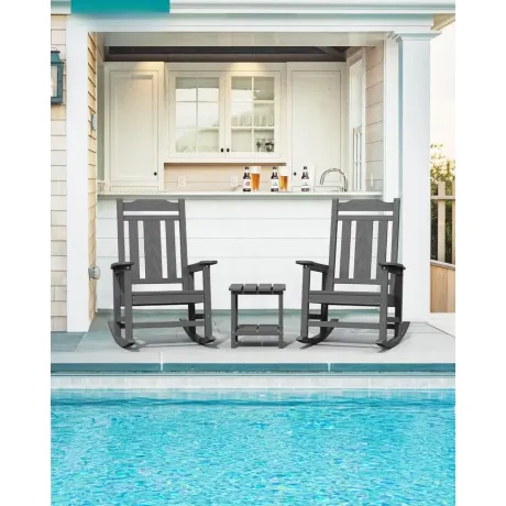 Oversized Outdoor Rocking Chair Weather Resistant Patio Porch Rocker 350lb Custom