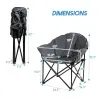Portable Folding Camping Chair Padded Saucer Seat Cup Holder Carry Bag Outdoor Lawn Trip, Custom