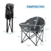 Portable Folding Camping Chair Padded Saucer Seat Cup Holder Carry Bag Outdoor Lawn Trip, Custom