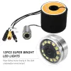 1200TVL Underwater Fishing Camera 12 LEDs Night Vision Waterproof Fish Shape Boat Ice Fishing Camera with 15m/30m/50m Cable