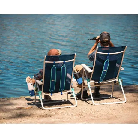 Portable Anti-Rust Marine Grade Aluminum Frame Folding Beach Chair 300lb Padded Backpack Straps 8lb Breathable Outdoor Custom