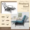 Adjustable Metal Outdoor Lounge Chair Recliner with Removable Cushions for Patio Garden, Custom
