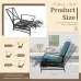 Adjustable Metal Outdoor Lounge Chair Recliner with Removable Cushions for Patio Garden, Custom