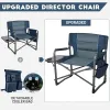 Upgraded Oversized Directors Chair Foldable Side Table Detachable Pocket Heavy Duty Camping 600 Lbs Capacity Outdoor Custom