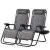 Adjustable Steel Mesh Zero Gravity Recliner Chairs with Pillow & Cup Holder for Patio Beach Outdoor, Custom