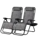 Adjustable Steel Mesh Zero Gravity Recliner Chairs with Pillow & Cup Holder for Patio Beach Outdoor, Custom