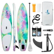 3.2M Inflatable Stand Up Paddle Board SUP Board with Removable Fin for Adults/ Kids