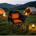Oversized Heated Camping Lounge Chair 3 Heat Levels Portable Folding Moon Saucer for Patio Outdoors, Custom