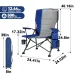 500LBS Oversized Folding Camping Chairs 2 Pack Hard Armrest Wide Seat Cup Holder Side Pocket Beach Sports, Custom