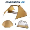 1 Person Tent Lightweight Backpacking Tent Double-layer Can Use with Elevated Sleeping Platform Camp Bed for 4 Season