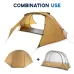 1 Person Tent Lightweight Backpacking Tent Double-layer Can Use with Elevated Sleeping Platform Camp Bed for 4 Season