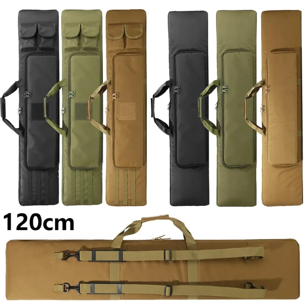 120cm Rifle Gun Case Soft Gun Bag Tactical Shotguns Storage Bag Rifle Carrier Pouch Hunting Gun Backpack for Shooting Range