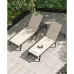 Aluminum Chaise Lounge Outdoor Foldable 5-Position Adjustable Backrest Poolside Beach Lawn Custom