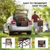 Heavy Duty Folding Chair with Side Table & Carry Bag, Portable Outdoor Camp Chair for Beach Fishing Picnic Lawn, Custom