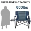 Upgraded Oversized Directors Chair Foldable Side Table Detachable Pocket Heavy Duty Camping 600 Lbs Capacity Outdoor Custom