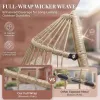 Hanging Egg Chair Stand Indoor Outdoor Rattan Swing Hammock Cushion 350lbs Patio Lawn Balcony Bedroom, Custom