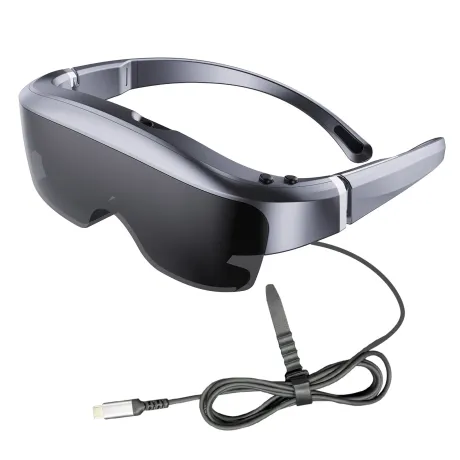 Smart Glasses with 400-inch Virtual HD Screen, Video Player Glasses with 0-600° Myopia Adjustment, OLED Display, Built-in Speake