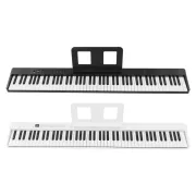 88-Key Foldable Electronic Piano Portable Electric Keyboard MIDI USB BT Connectivity Rechargeable with Music Stand/Piano Bag/Sus