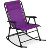 Zero Gravity Rocking Chair Folding Reclining Patio Lounge Adjustable Pillow Lawn Beach Camping 300lb, Custom