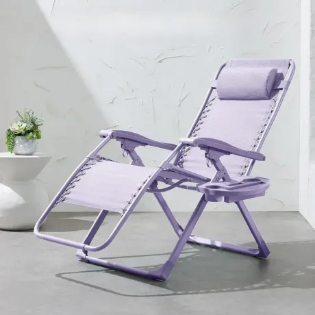 Adjustable Zero Gravity Lounge Chair Folding Patio Recliner w/Tray & Headrest Outdoor Support 300lb, Custom