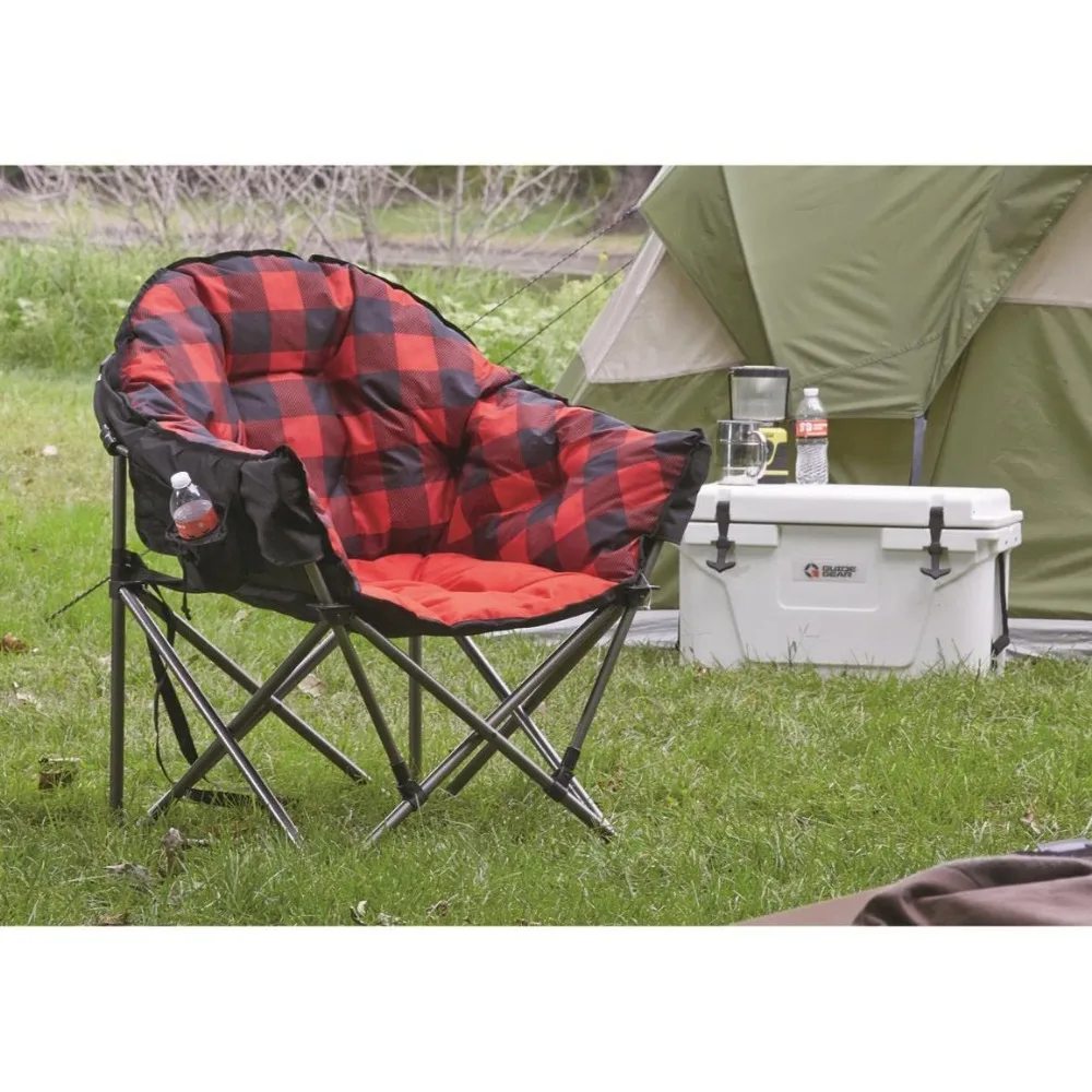 Oversized Portable Folding Camping Chair Padded Seat 500 lb Capacity, Custom