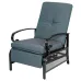 Adjustable Metal Outdoor Lounge Chair Recliner with Removable Cushions for Patio Garden, Custom