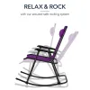 Zero Gravity Rocking Chair Folding Reclining Patio Lounge Adjustable Pillow Lawn Beach Camping 300lb, Custom