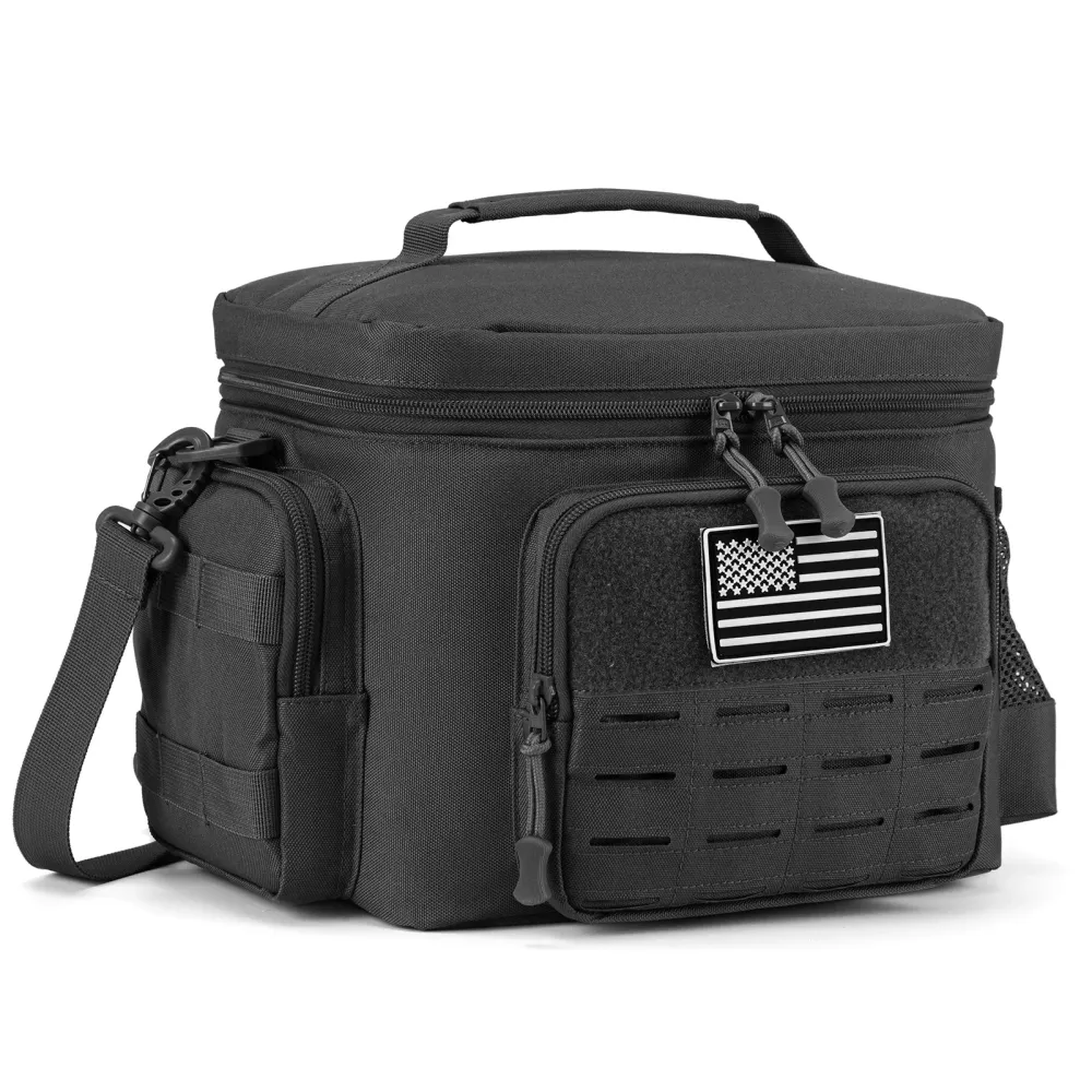 Tactical Thermal Cooler Bag Outdoor Heavy Duty Lunch Box Work Leakproof Insulated Durable Lunch Bag for Men Meal Camping Picnic