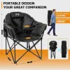 Oversized Heated Camping Lounge Chair 3 Heat Levels Portable Folding Moon Saucer for Patio Outdoors, Custom