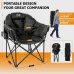 Oversized Heated Camping Lounge Chair 3 Heat Levels Portable Folding Moon Saucer for Patio Outdoors, Custom